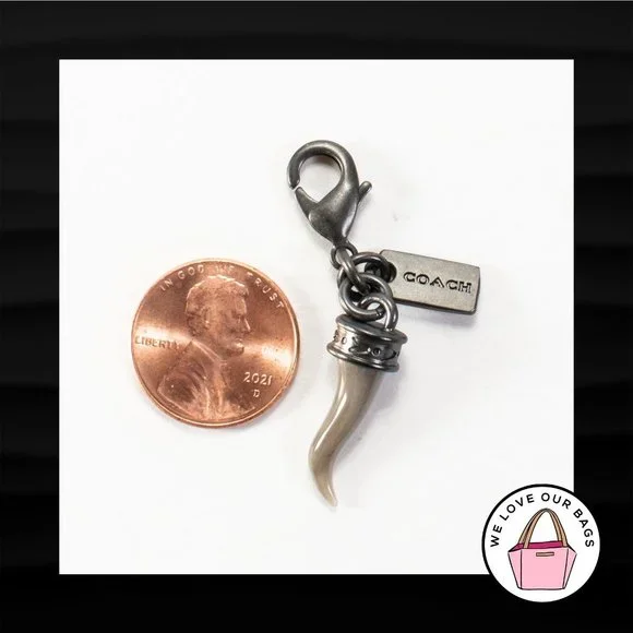 ULTRA RARE! NEW COACH ITALIAN HORN DINKY ROGUE BAG SHOE CHARM KEY FOB KEYCHAIN - Picture 2 of 3